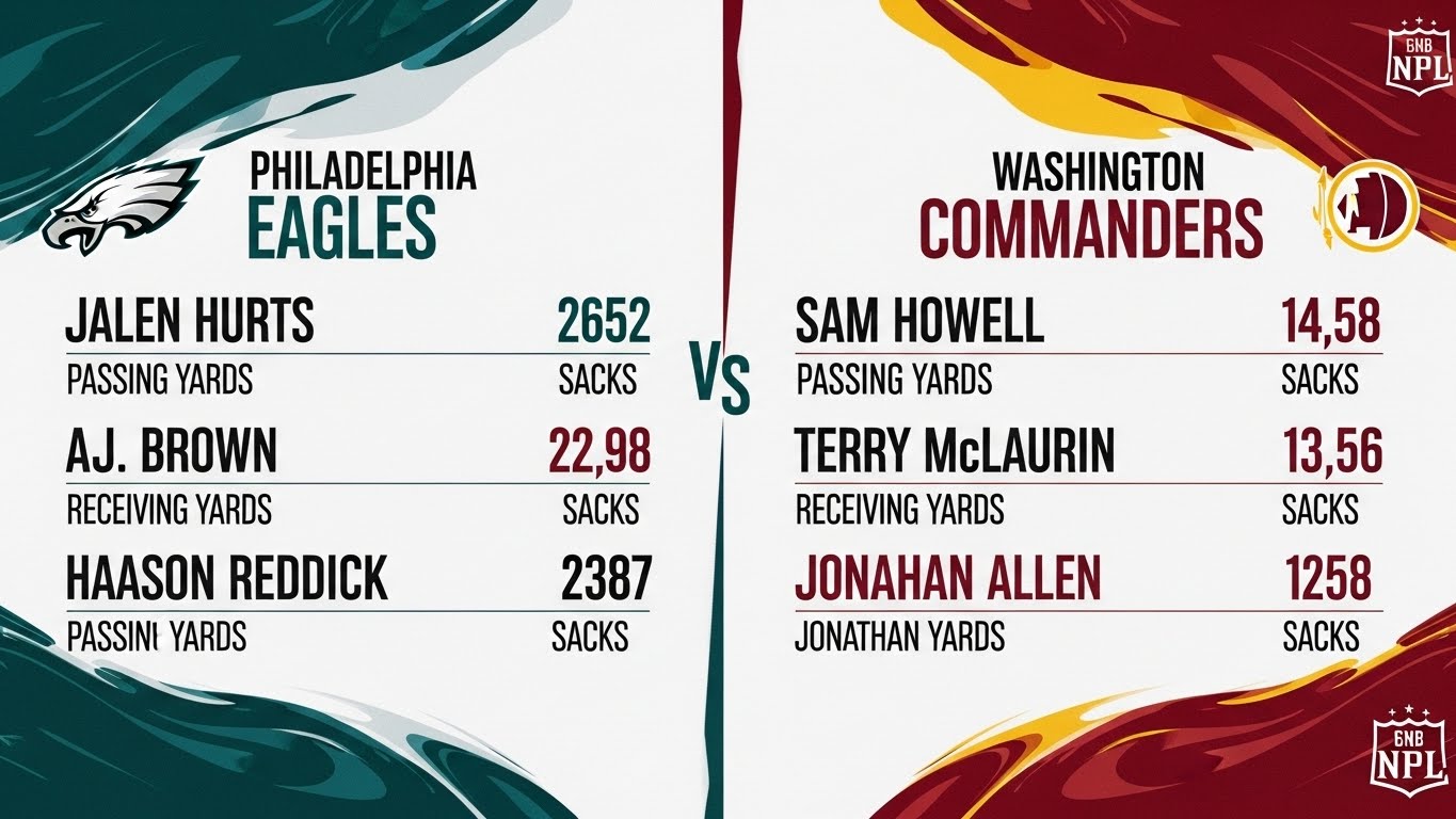 philadelphia eagles vs washington commanders match player stats